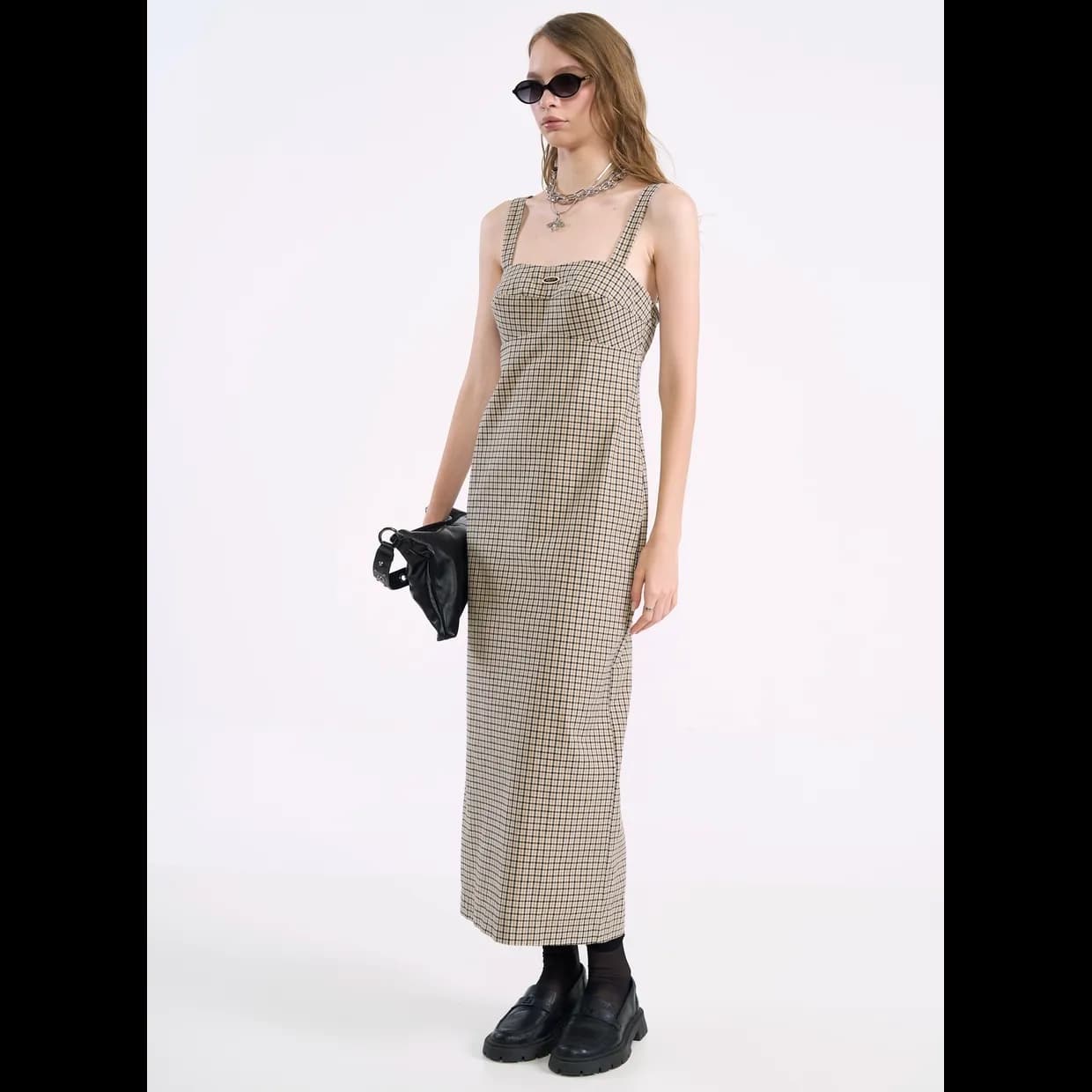 Vestido Midi Xadrez Colcci