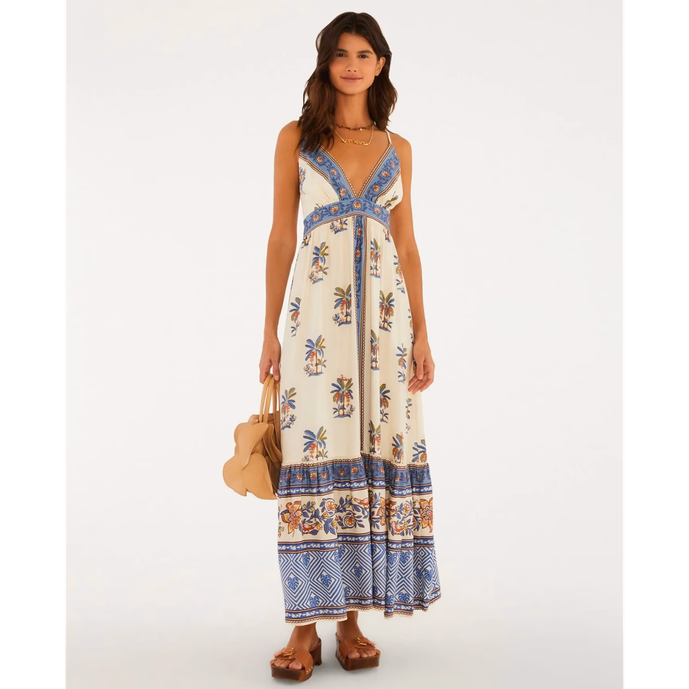 Vestido Cropped Estampado Luna Farm