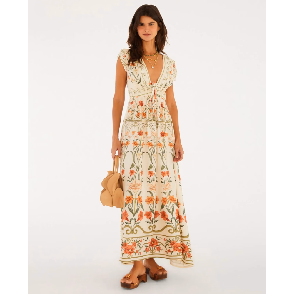 VESTIDO MIDI RECANTO DE FLOR FARM