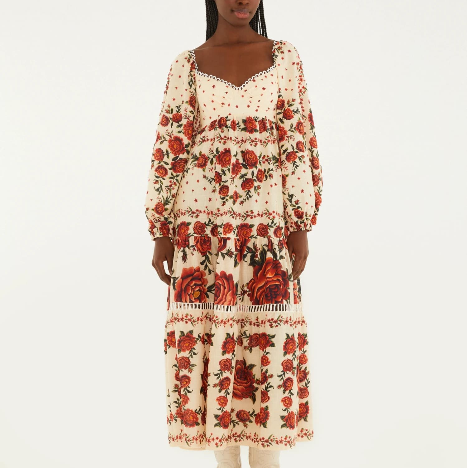 VESTIDO CROPPED ROSALIA BEGE FARM